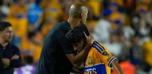 Durante el último partido como entrenador del argentino