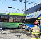 Varias unidades fueron afectadas al ser embestidas por la unidad.