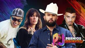 Fotografía de algunos de los artistas nominados a los Premios Juventud 2026