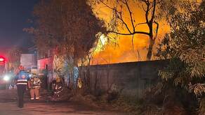 Movilización por incendio en Escobedo.