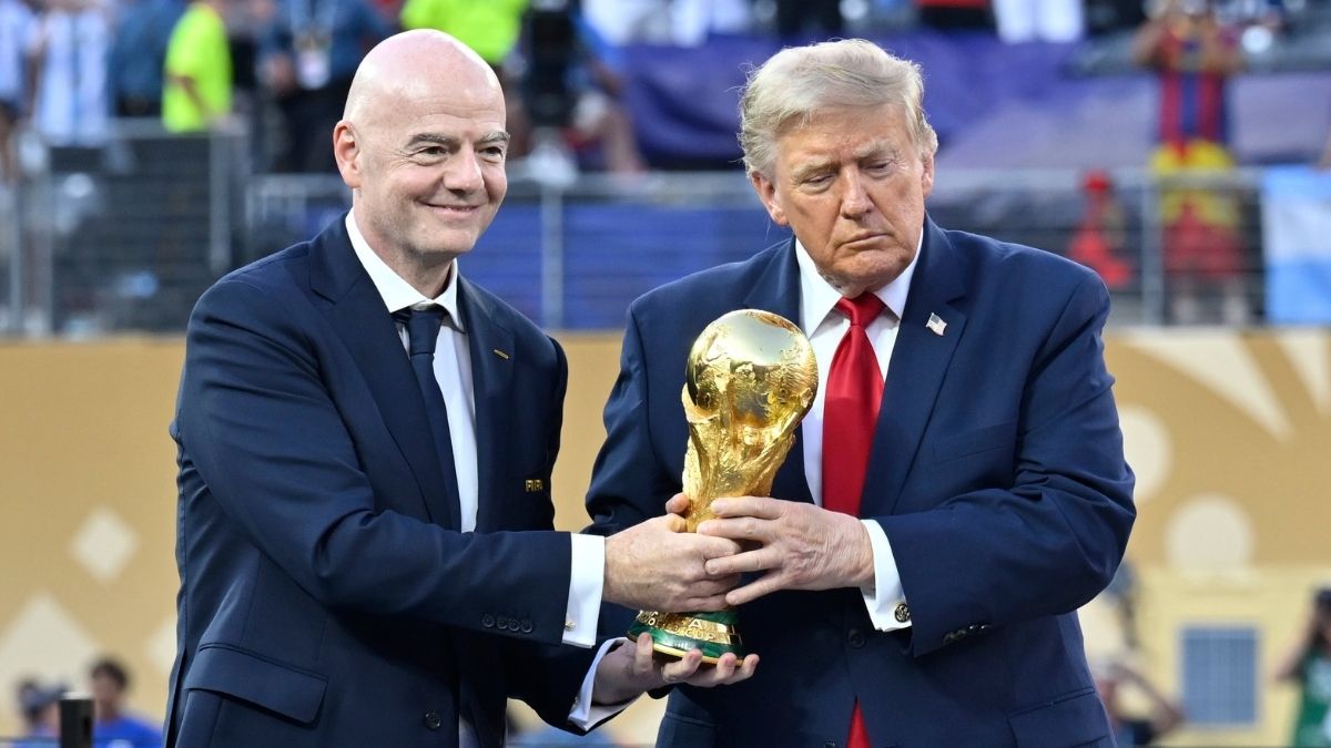 Gianni Infantino, presidente de la FIFA junto a Donald Trump, presidente de Estados Unidos durante la Final del Mundial 2026 en Nueva Jersey. | Imago7