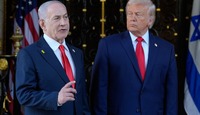 El presidente estadounidense Donald Trump y el primer ministro israelí Benjamin Netanyahu en Mar-a-Lago, en Palm Beach, Florida, el 29 de diciembre del 2025.