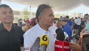 Octavio Romero encabezó la entrega de 200 viviendas en Cadereyta. | Víctor González Garza