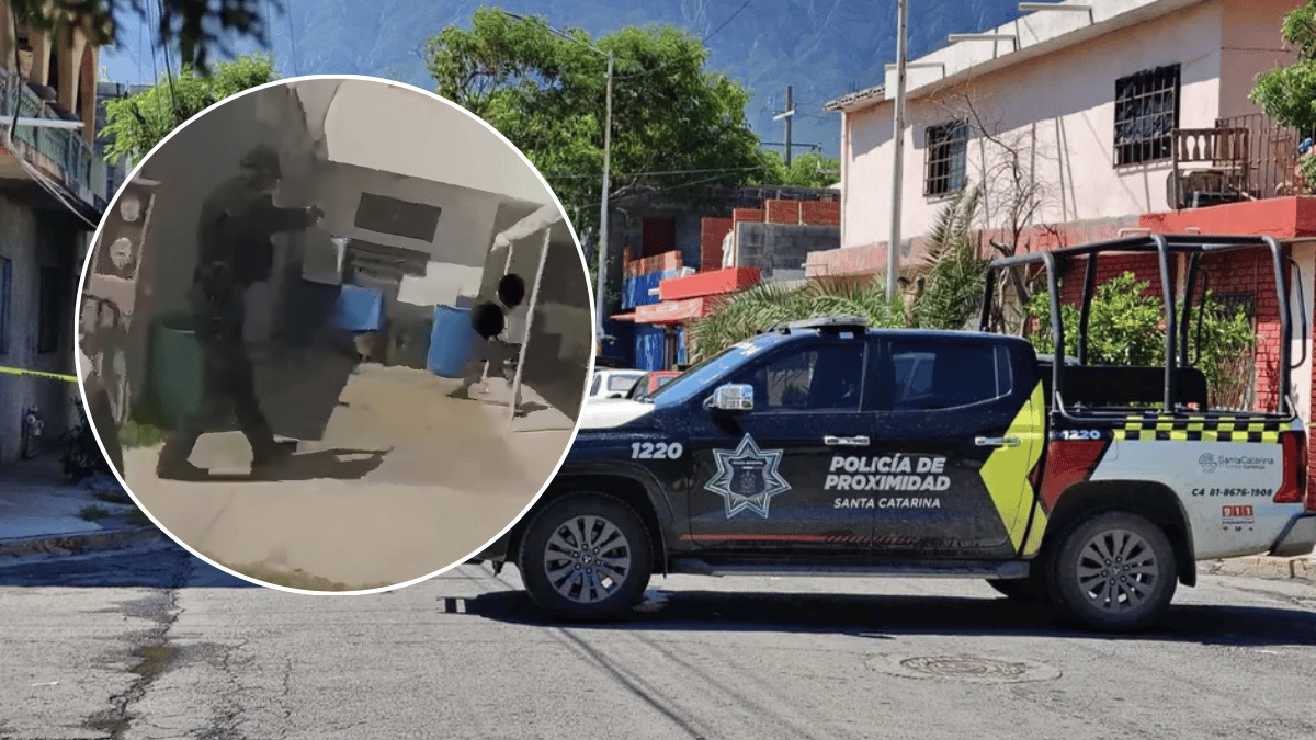 Detenido por amagar policías en Santa Catarina / Especial.
