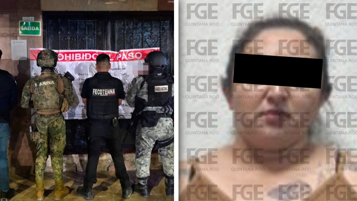 En el sitio también aseguraron posible droga, una lista de clientes, así como preservativos / X: @FGEQuintanaRoo