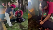 Ciudadanos detienen a presunto ladrón señalado por dos mujeres en Puebla