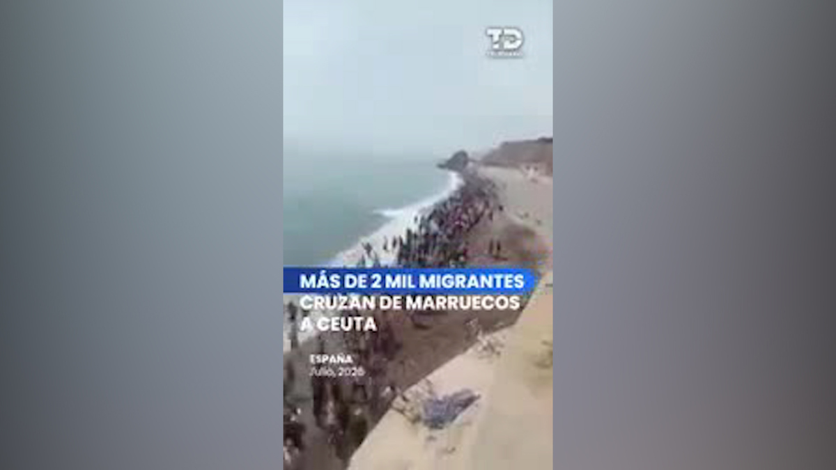 Más de 2 mil Migrantes cruzan de Marruecos a Ceuta, España