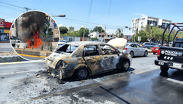 Aito se incendia por completo en la avenida Alfonso Reyes en Country.