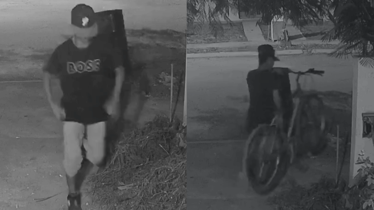 Camaras de seguridad captan robo de bicicleta en Cadereyta NL