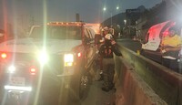 Tras el accidente, el paciente que era trasladado fue transferido a una ambulancia del CRUM para continuar su traslado.