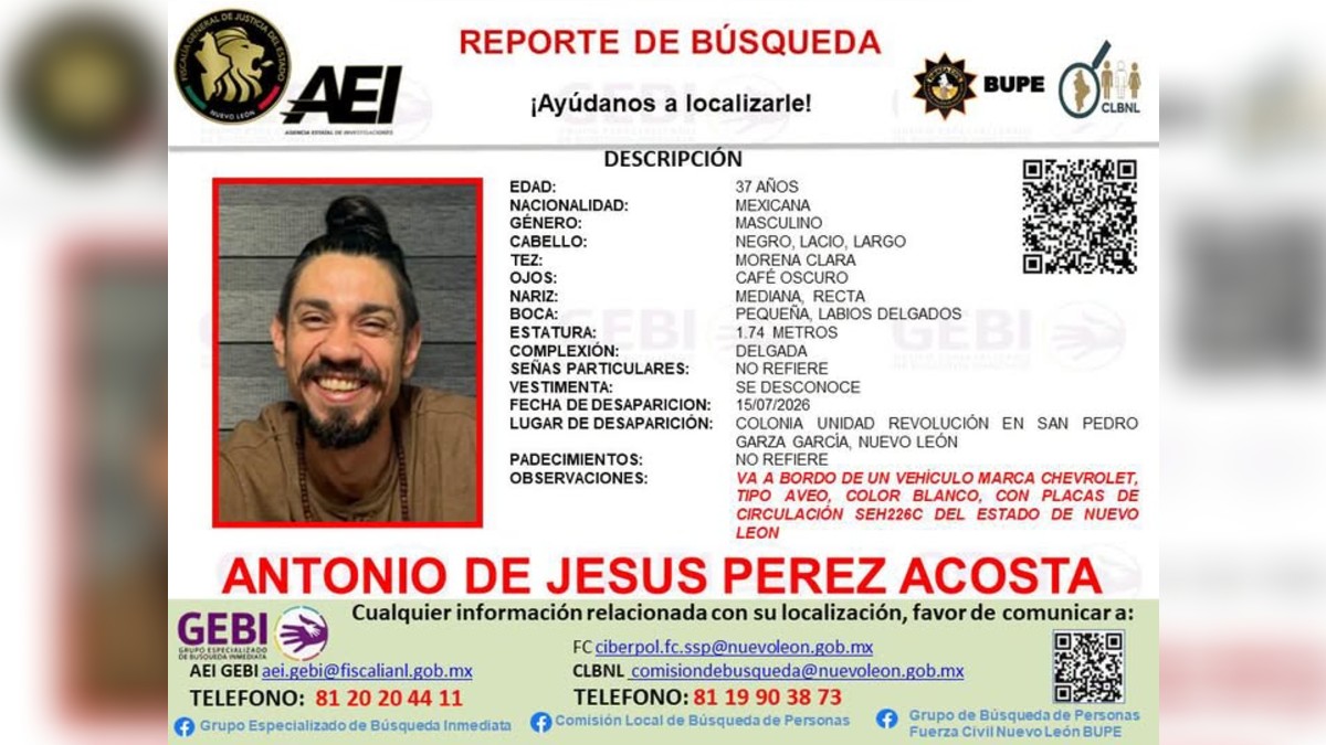 El hombre conducía un vehículo Chevrolet Aveo color blanco, con placas SEH-226-C del estado de Nuevo León. | Cortesía