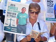 Durante la jornada realizaron oraciones, lanzaron consignas y manifestaron su respaldo a Felipe "N". | Liberto Ureña.