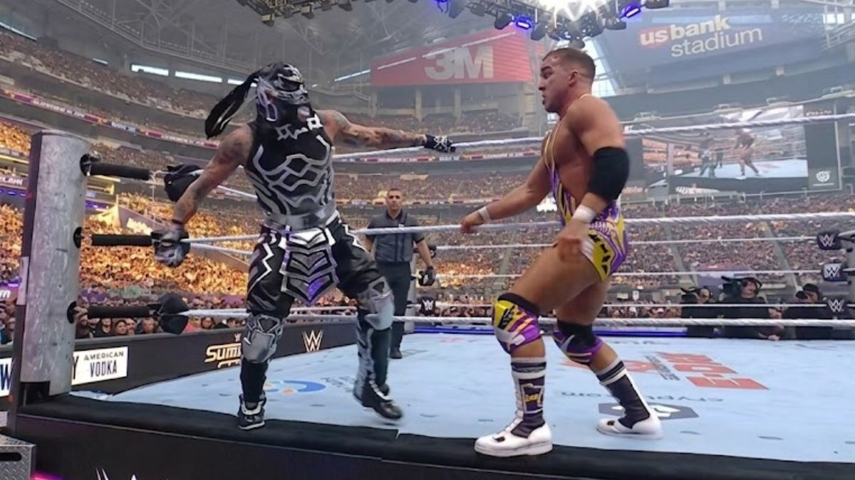 Penta el Cero Miedo defendió su Campeonato Intercontinental de WWE ante el recién desenmascarado Chad Gable.