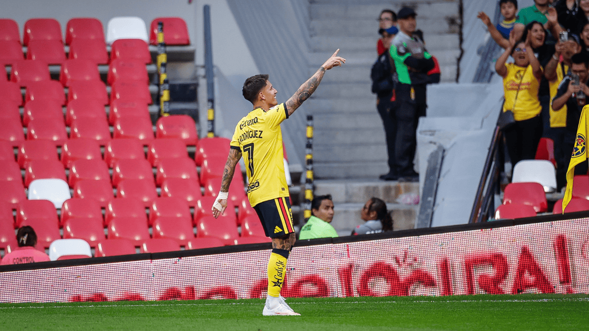 Brian Rodríguez anoto en el América vs Santos de la Jornada 3 del Apertura 2026 de la Liga MX. | @ClubAmérica