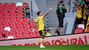 Brian Rodríguez anoto en el América vs Santos de la Jornada 3 del Apertura 2026 de la Liga MX. | @ClubAmérica