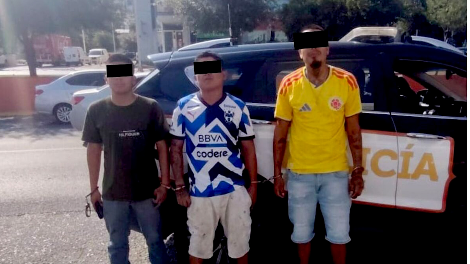 Capturan a 3 hombres en Guadalupe en un vehículo robado hace 4 meses