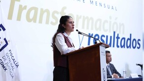 La fiscal, Bertha Alcalde, retomó información del INEGI sobre crímenes dolosos | FGJCdMx