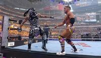 Penta el Cero Miedo defendió su Campeonato Intercontinental de WWE ante el recién desenmascarado Chad Gable.