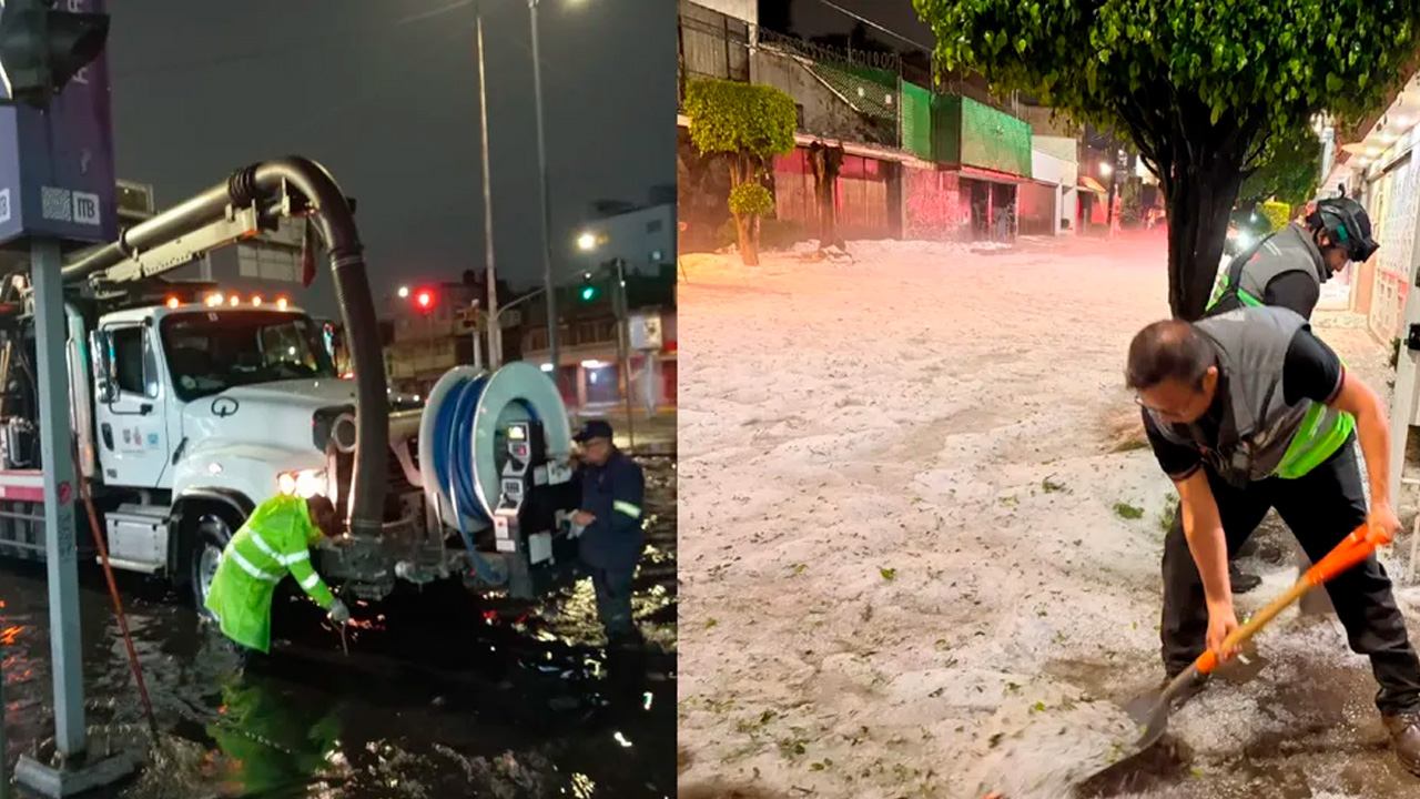 Tormenta con granizo afecta el Metro y deja severas inundaciones en CdMx