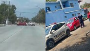 Una unidad de Tránsito logró cerrarle el paso a la mujer y hacer que detuviera su marcha.