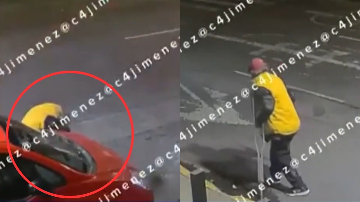 Un adulto mayor es captado en video robando autopartes a vehículos en Azcapotzalco. | C4 Carlos Jiménez