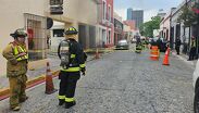 Elementos de Protección Civil se movilizaron al cruce de las calles Diego de Montemayor y Padre Raymundo Jardón.
