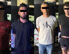 Los cuatro detenidos fueron trasladados a las instalaciones de la Policía de Monterrey.