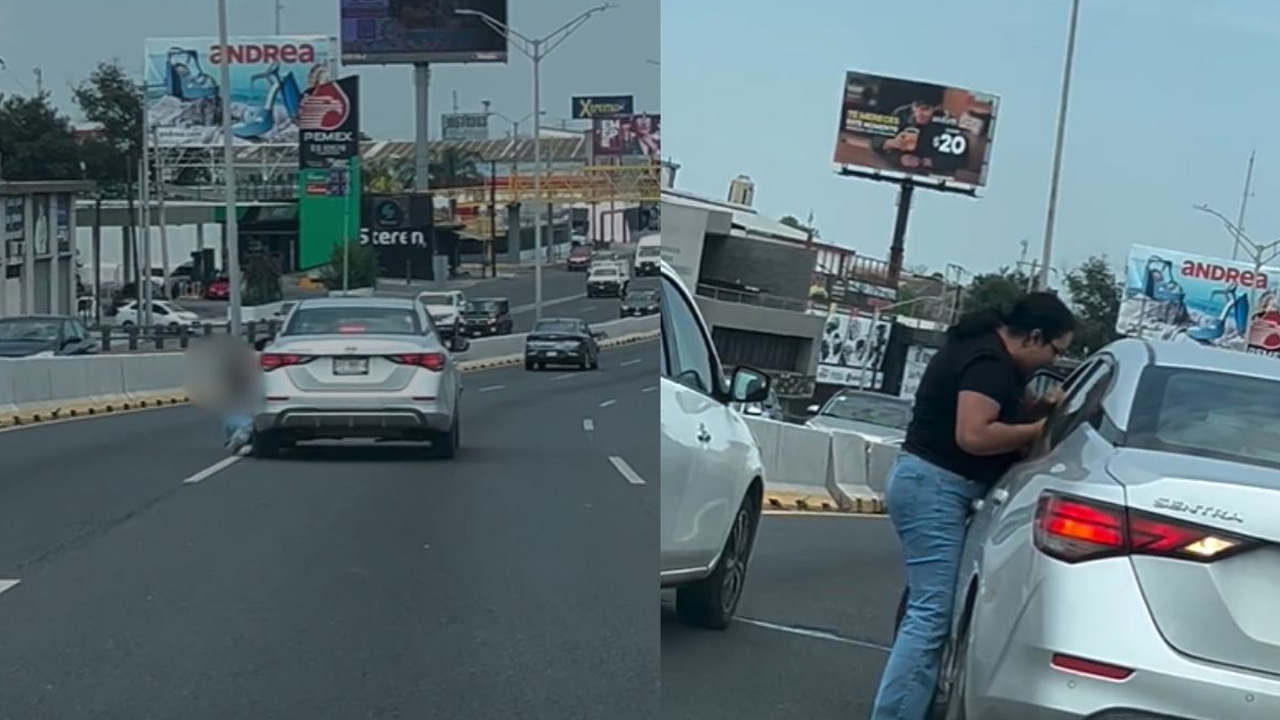 Monterrey: Discusión entre conductores termina con mujer tirada en avenida Fidel Velázquez
