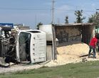El aparatoso accidente ocurrió la tarde de este miércoles, en el cruce de las avenidas Eloy Cavazos y San Francisco.