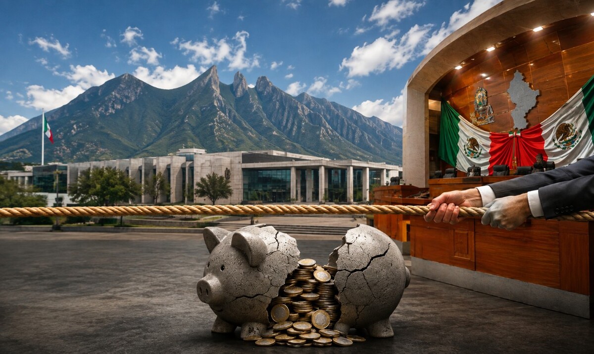 Pleito por presupuesto en Nuevo León. / Imagen creada por ChatGPT