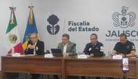 Autoridades en materia de Seguridad en Jalisco llevando a cabo rueda de prensa