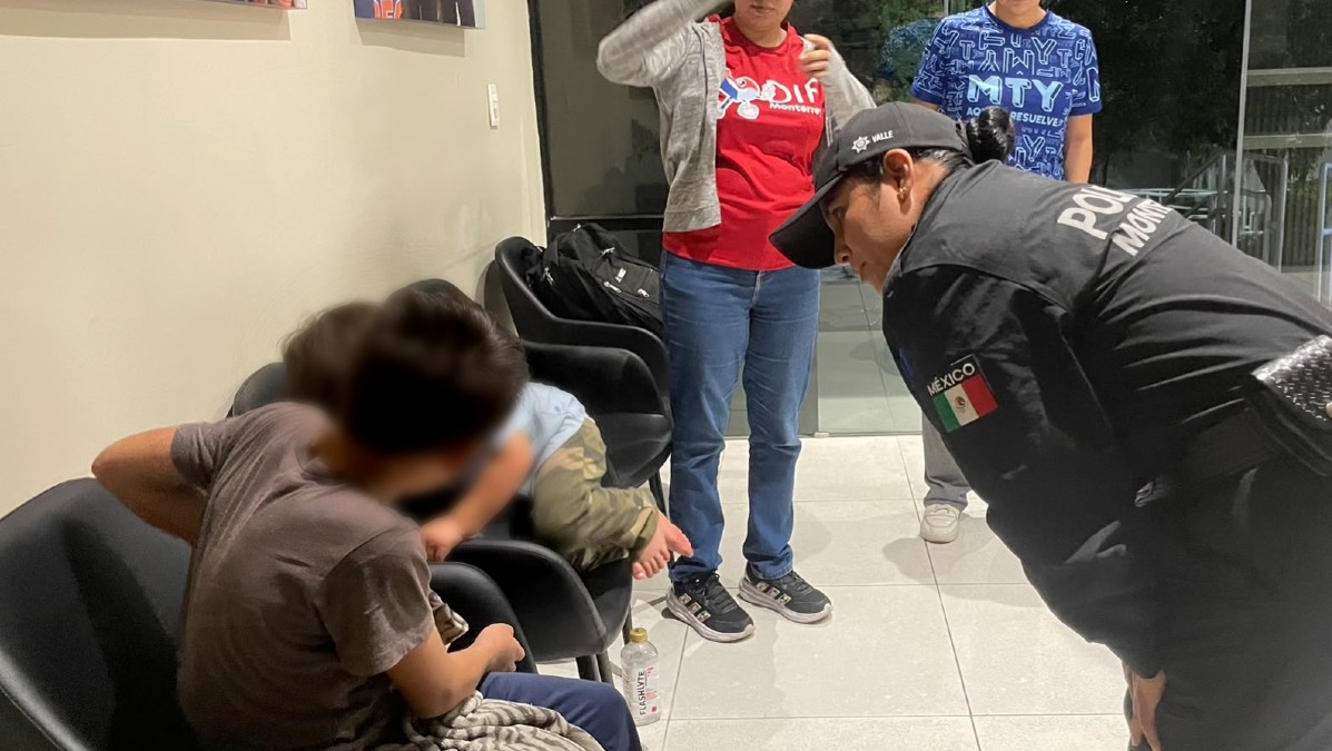Los niños fueron resguardados por el DIF Monterrey.