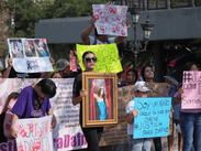 Marcha por Dafne en el Centro de Monterrey; exigen justicia