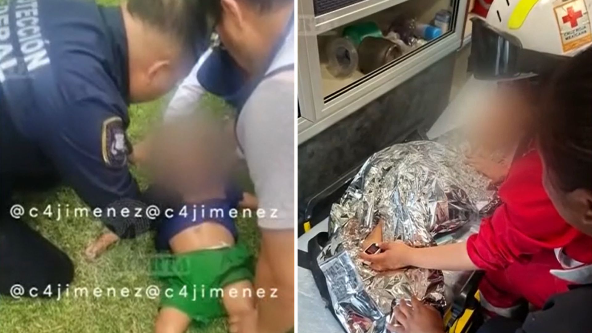 Agente del Servicio de Protección Federal salva a niño tras caer a un lago