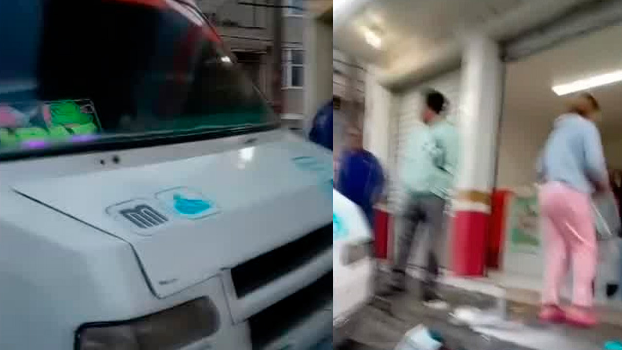 Camión de pasajeros impacta lechería Liconsa y puesto de tamales en Los Reyes, La Paz