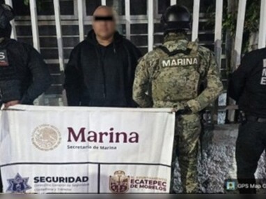 Alejandro "N", alías "El sexy", es detenido en Ecatepec por elementos de seguridad federal y estatal.