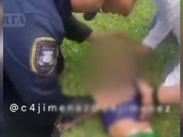 Un elemento de la policía le salvó la vida a un niño de 3 años que estaba ahogado en un lago en Teotihuacán, Edomex. | C4 Carlos Jiménez