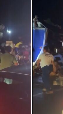 ¡Se llevaron cajas! Camión de cervezas vuelca en Cruz Grande, Guerrero; habitantes hicieron rapiña | VIDEO