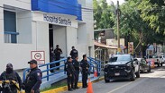 El policía de tránsito atacado fue llevado a una clínica privada | Cortesía
