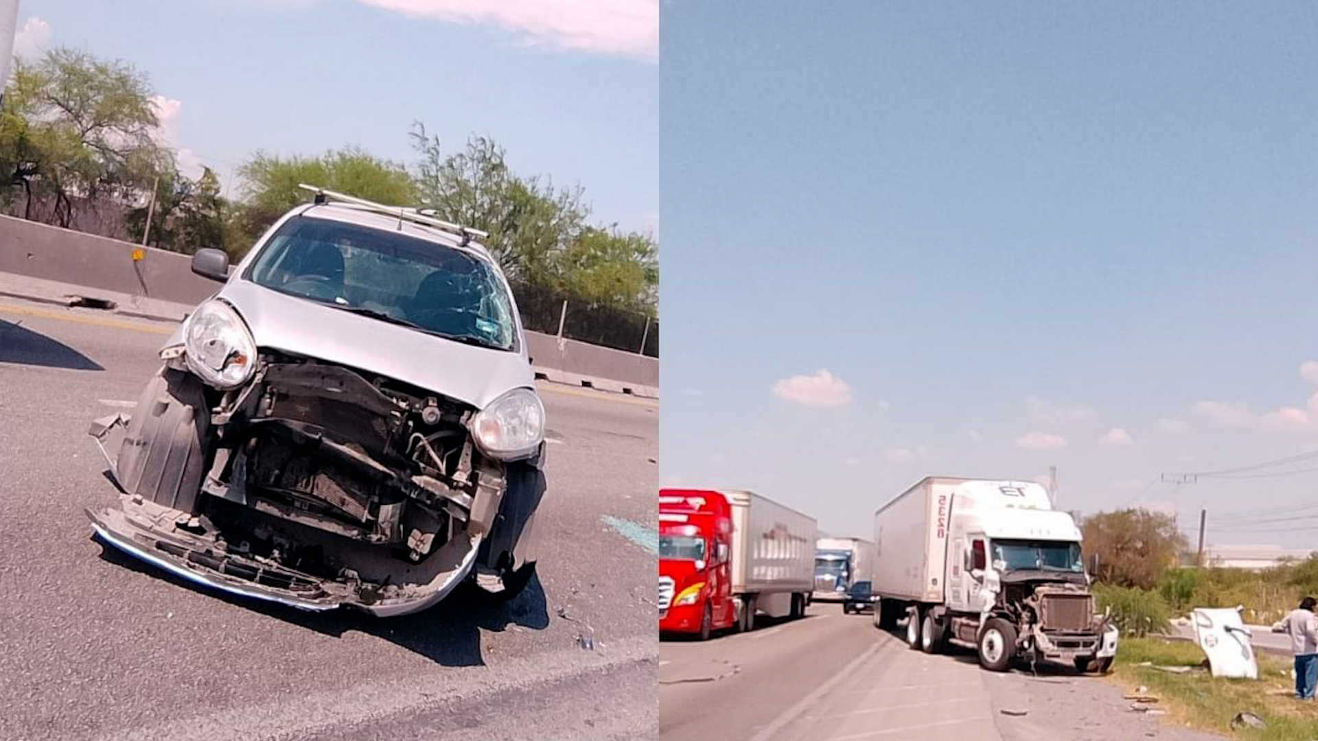 Camioneta provoca choque múltiple en Libramiento Noreste, Escobedo. TD a las 6 Monterrey, 10 de agosto 2026