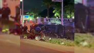 Conductor pierde el control y termina volcado en la Carretera Nacional