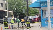 Elementos de rescate llegaron brindando atenciones la zona afectada tras la fuga de gas. | Sandra González