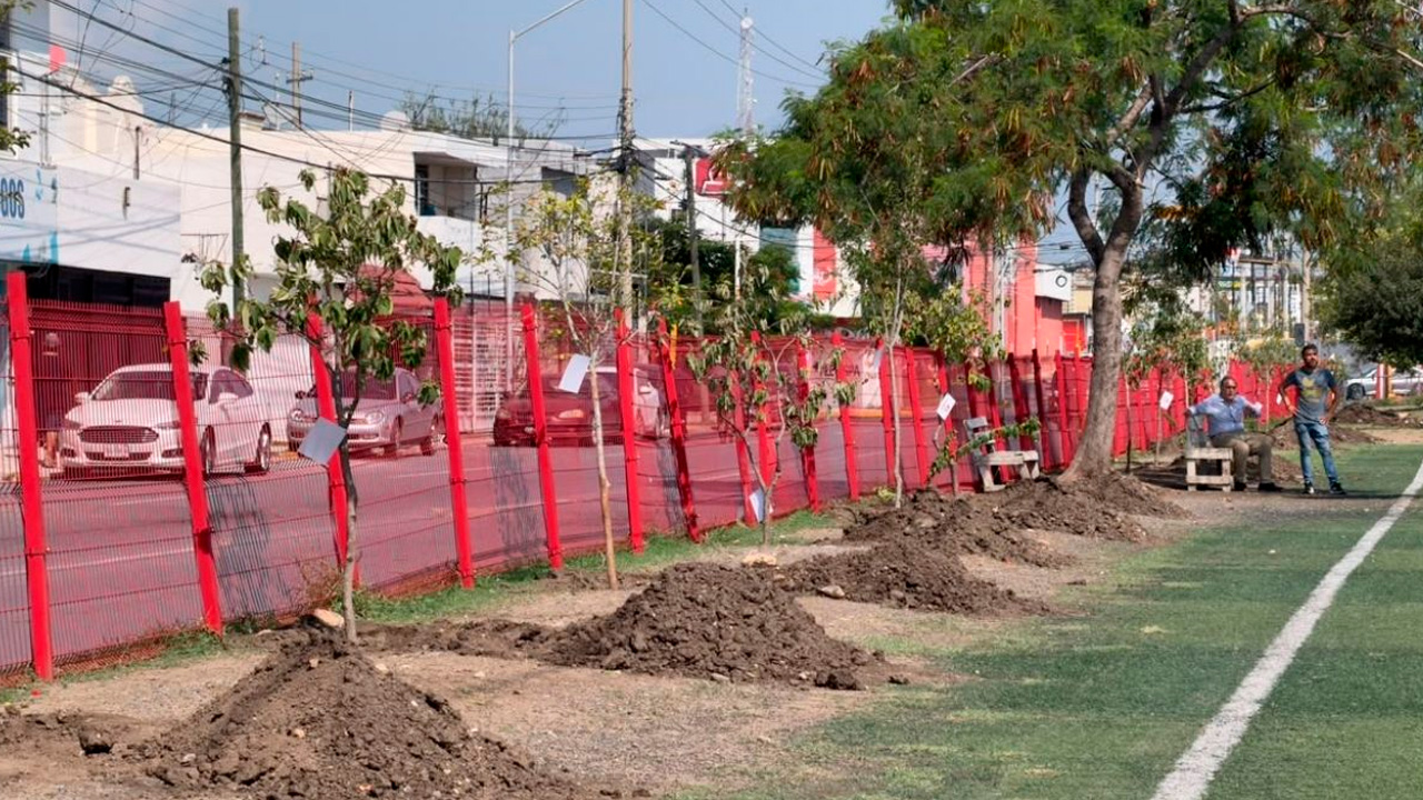 Escobedo refuerza reforestación con nuevos árboles en Parque Lineal Las Torres