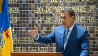 Salvador Zamora y legisladores durante la glosa del Primer Informe de la Secretaría General del Gobierno de Jalisco | Foto:Facebook - Salvador Zamora