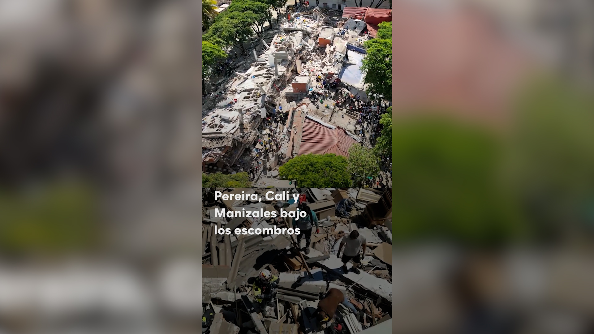 Colombia desde las alturas después del terremoto