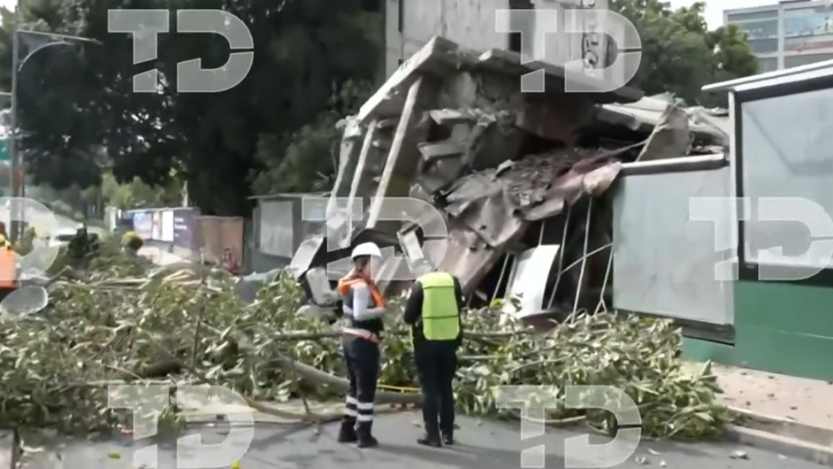 Edificio colapsa sobre Viaducto Miguel Alemán, en la colonia Escandón, CdMx; autoridades trabajan en la zona. | Telediario