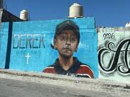 El homenaje permanece en una de las calles de la colonia Lomas del Refugio. \ Kevin Carranza