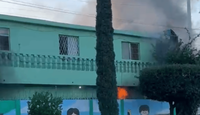Incendio en jardín de niños en San Nicolas