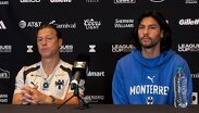 Matías Almeyda dio una conferencia de prensa junto a Alonso Aceves, defensa del Monterrey.
