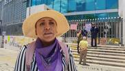 Carolina Sánchez, madre de Karla Valeria, afuera de las instalaciones de la Fiscalía de Puebla | Óscar Rodríguez
